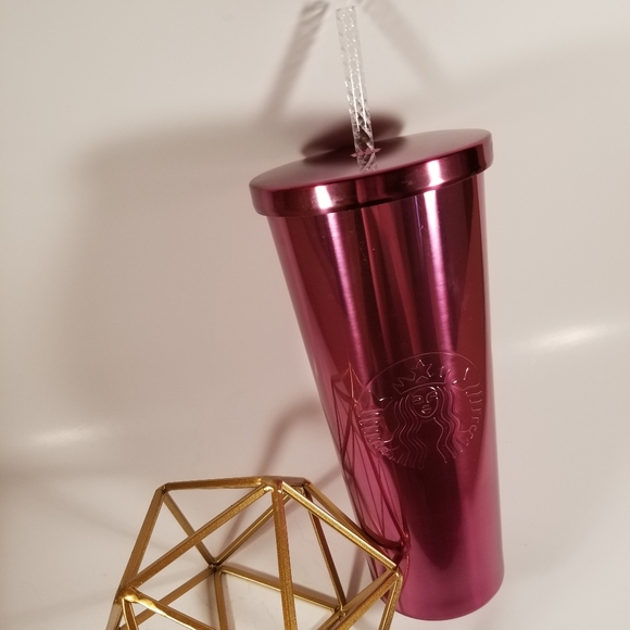 Starbucks, Rare, Pink Metallic Tumbler - Picture 3 of 8